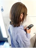 美髪/ワイドバング/レイヤーカット/くすみベージュ/新小岩駅