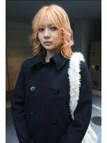 レコ 渋谷(LECO)&nbsp;ペールオレンジハイトーンケアブリーチレイヤーボブ