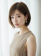 ヴィスト バイ レボ(VIST by REVO)&nbsp;20代30代40代ショートボブ×ひし形ボブ×くすみベージュ前髪なし