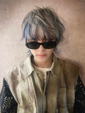 ネハス 名古屋栄店(nehus.) MEN’S HAIR/サーフカール/刈り上げセンターパート/ブリーチ