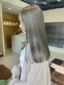 ヘアー アイス ルーチェ(HAIR ICI LUCE) オリーブグレージュ/ミディアムレイヤー/ブリーチなしカラー/林