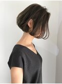 きりっぱなし重めワンカール×オリーブカラー