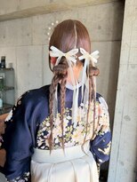 ヘアーアンドメイク ファット(Hair&Make PHAT)&nbsp;和装ヘアセットお団子ヘアツインテール三つ編みヘアアレンジ