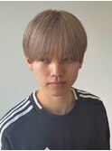 シースルーラウンドマッシュ/ミルクティーベージュ/ブリーチ