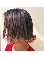 チクロヘアー(Ticro hair) ticrohair大石　ラベンダー＋オレンジボブ