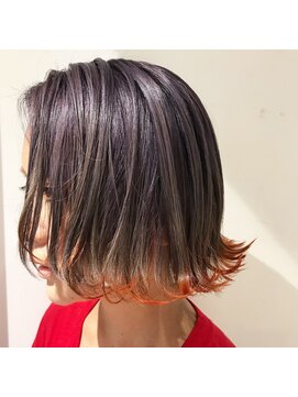 チクロヘアー(Ticro hair) ticrohair大石 ラベンダー+オレンジボブ