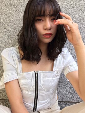 アヴァンス 広島本通店(AVANCE.) ダークブラウンカラー×ミディアヘア