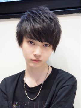 ネイビー(NAVY) ナチュラルショートマッシュ ダークアッシュ