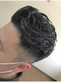 フェード&パーマ(クセ毛だけど)