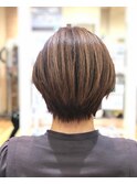 コンパクトショート・白髪ぼかし〈ミルクティーアッシュ〉