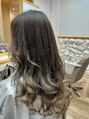 アグ ヘアー ハイク 佐久3号店(Agu hair hike)&nbsp;ハイライトｘバレイヤージュｘ深みグレージュ