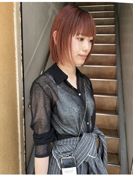 ロチカバイドールヘアー 心斎橋(Rotika by Doll hair) bob × orange