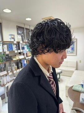 ヘアーオーパス メンズマッシュウルフパーマ