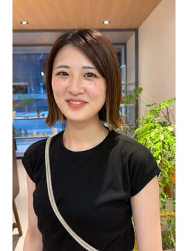 ケーツー 谷町(K-two) 外ハネパッツンボブ*切りっぱなしボブ*白髪染め*髪質改善*顔周り