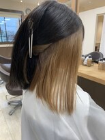 リアン(Lien)&nbsp;ボブ×インナーカラー/ミルクティーベージュ、ダークアッシュ