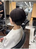 シンプル　ショートボブ