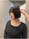 natural black × タッセルボブ