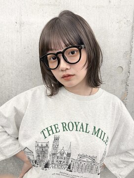 ガーデン 渋谷(GARDEN) レイヤーカット　オリーブカラー　ブリーチなしカラー