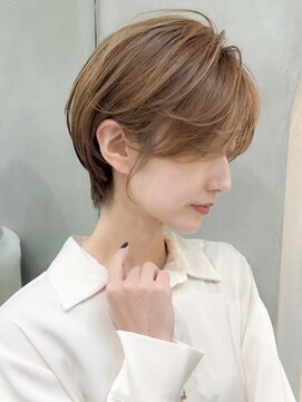 ロンドエニカ 大宮(Lond enika) 黒髪カタログ/ショート/オリーブグレー/小顔に見せるヘア☆174