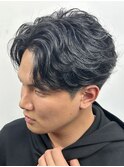 シースルーセンターパートフェザーパーマ