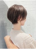 白髪ぼかし似合わせカット40代50代ショートひし形