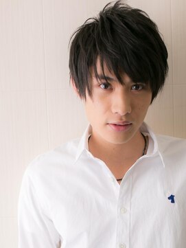 ミスターアンドミセス ファミリーカットサロンビーンズ 草加店(Mr&Mrs Beans) 20代30代アッシュブラック爽やかビジネスメンズショートC草加