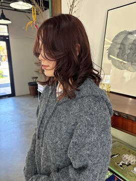 ヘアーアイストゥーレ(HAIR ICI TRE) ブリーチなし春カラーチョコレートブラウンレイヤーカット