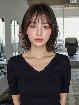 フレイムスヒュー 高崎店(FRAMES HUE) 前髪あり切りっぱなしボブレイヤー/ハッシュボブ/外ハネレイヤー