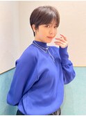 ハンサムショート/丸みショートボブ/20代30代40代50代/顔周り