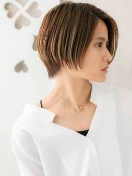 カバーヘアアンドスパ ブリス 浦和(COVER HAIR&SPA bliss) ハイライトワンレンかきあげひし形ベリーショート10代20代X浦和