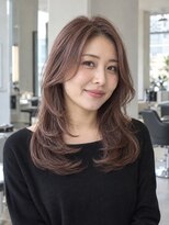 モト 船橋(moto)&nbsp;ピンクブラウン韓国ロングレイヤー