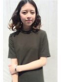 【morio池袋】センターパートロングボブ