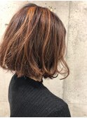 切りっぱなしボブハイライト10代20代30代
