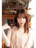 エラマ ヘアメゾン(elama hair maison)&nbsp;【elama】大人セミロング＋シースルーバング