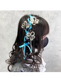 お花とシューレース編みのスタイル