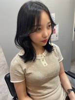 エールバイボヌール(Ere by Bonheur) 【西梅田】韓国ヘアくびレイヤーおくレイヤーカット黒髪