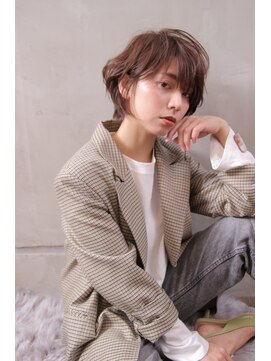 アグランテトラ 野田阪神店(a Gland tetra) 大人かわいいひし形小顔エアリーショートパーマ　30代40代50代