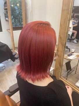 ナンバー アンフィール 渋谷(N° anfeel) 【小林】@yashi_sa 派手カラーボブ 渋谷/道玄坂/表参道