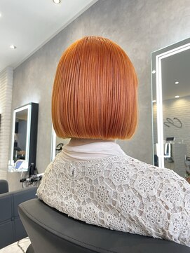 シーエスメイドバイシャチュー 京都店(CS made by SHACHU) ボブ×オレンジ