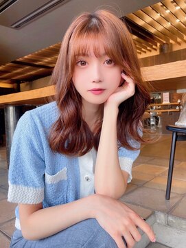 ロンド ラマ 岐阜(Lond bla-ma) ふんわり可愛い外ハネ鎖骨ミディアム