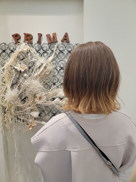 プリマ 新宿(PRIMA) ボブのグラデーションカラー