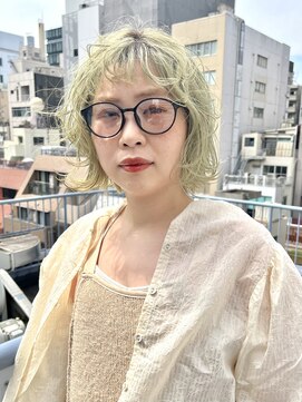 サンルーム(SUN room) ペールグリーン/ハイトーンボブ/お洒落ボブ satsuki