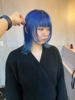 ヘアー アレス(hair ales)&nbsp;ブルーヘア　ウルフヘア、顔まわりカット