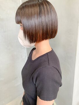 テトヘアー(teto hair) 切りっぱなしボブ、ぷつっとボブ、パッツン前髪、ミニボブ