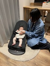 【お子様をお連れの方専用個室】安心して施術が受けられるのでリラックスしたsalon timeが過ごせるはず◎