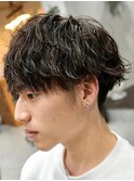 波巻きスパイラルパーマツイストパーマメンズマッシュパーマ