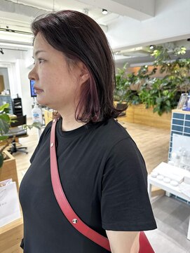 オーシャン(Ocean) ［Ocean Hair&Life 水田］夏☆デザインパープルイヤリングカラー