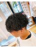 波巻きパーマ+bcaトリートメント+シェービング+眉カット