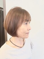 リリー LILY ヘアー メイク HAIR アンド & MAKE&nbsp;30代40代50代大人可愛い丸み×立体感ショートボブハニーベージュ