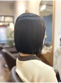 プッツンボブ/ショートボブ/ブルージュ/30代40代50代